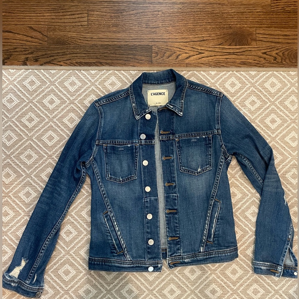L'AGENCE Blue Jean Jacket